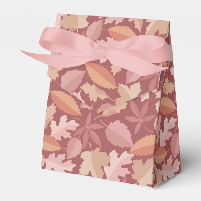 Marsala leaves pattern favor box (Front Side)