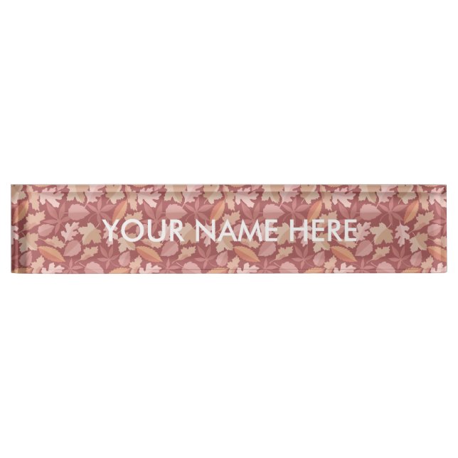 Marsala leaves pattern nameplate (Front)
