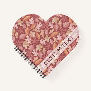 Marsala leaves pattern notebook