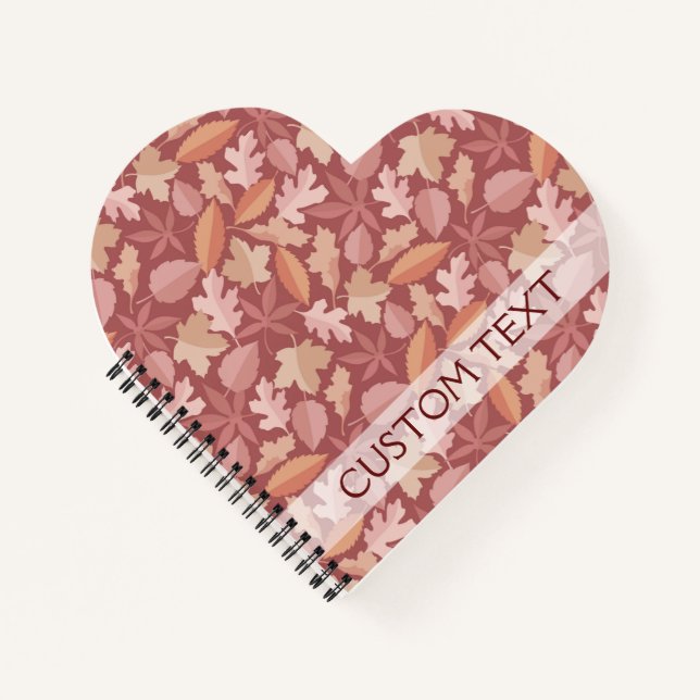 Marsala leaves pattern notebook (Front)