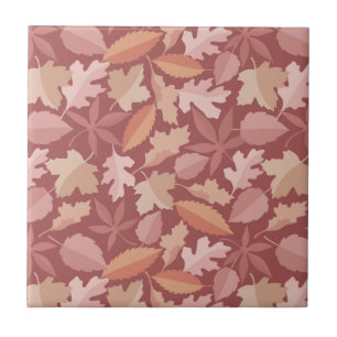 Marsala leaves pattern tile