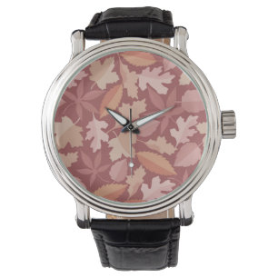 Marsala leaves pattern watch