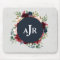 Marsala & Navy Floral Shabby Chic Monogrammed