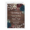 Marsala & Navy Flowers Rustic Wood Wedding