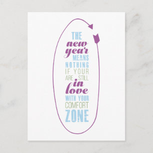 Marsala New Year Inspirational Quote Typography Holiday Postcard