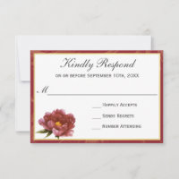 Marsala Splendour Watercolor Floral RSVP
