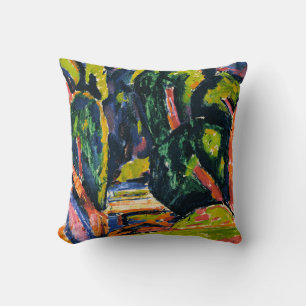 Marsden Hartley painting, Red Tree Throw Pillow