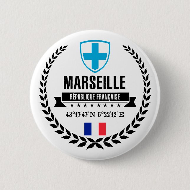 Marseille 2 Inch Round Button (Front)