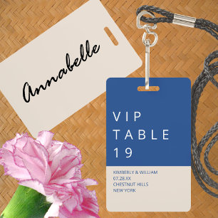 Marseille Bleu Cute Wedding Favour Or Place Card Badge