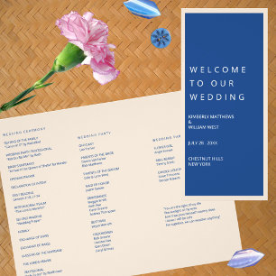 Marseille Bleu Fold Your Own Tri-Fold Program Flyer