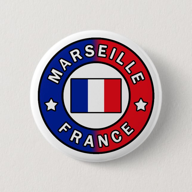 Marseille France 2 Inch Round Button (Front)