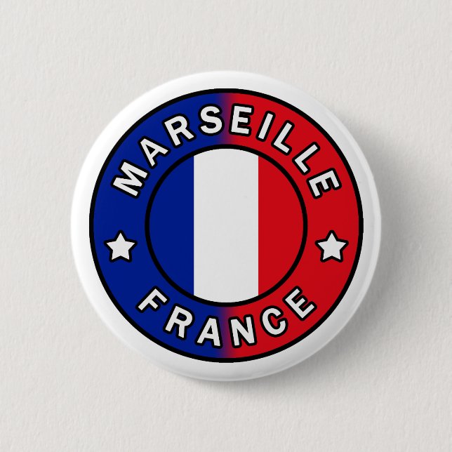 Marseille France 2 Inch Round Button (Front)
