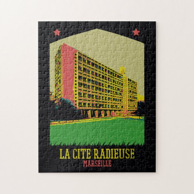 Marseille France, Cité Radieuse by Le Corbusier Jigsaw Puzzle (Vertical)