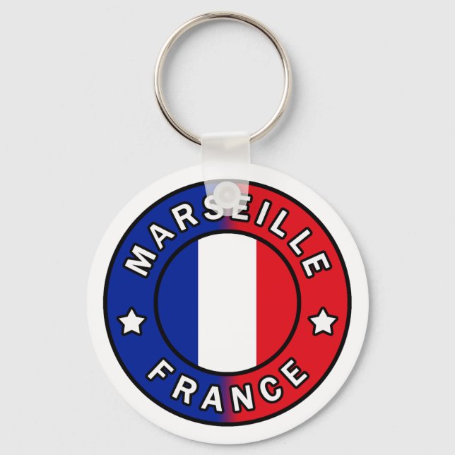 Marseille France Keychain (Front)