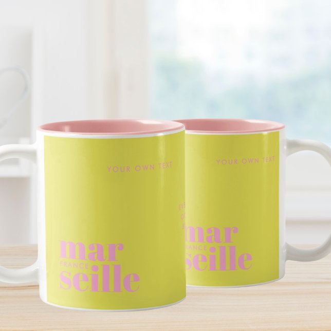 Marseille France modern keepsake  Two-Tone Coffee Mug (Creator Uploaded)