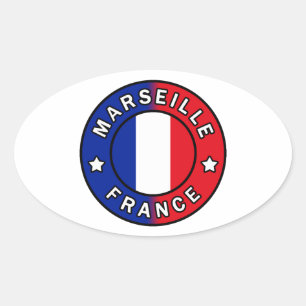 Marseille France Oval Sticker