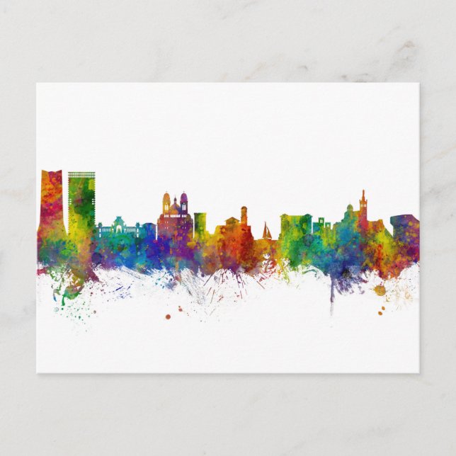 Marseille France Skyline Postcard (Front)