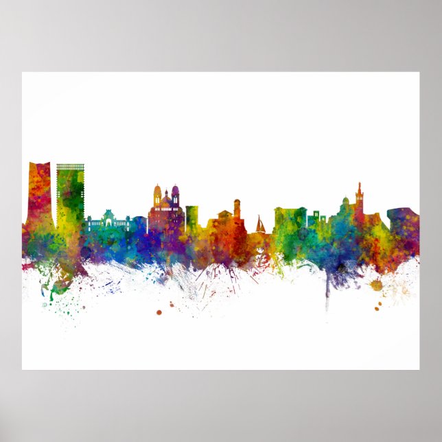 Marseille France Skyline Poster (Front)
