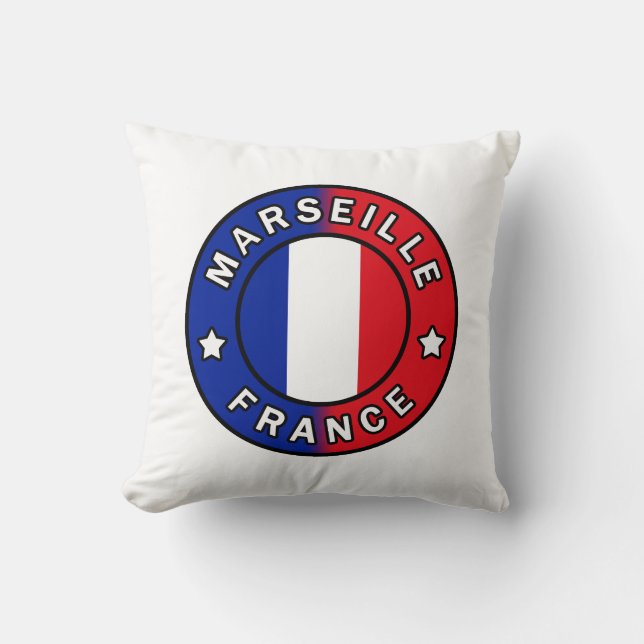 Marseille France Throw Pillow (Front)