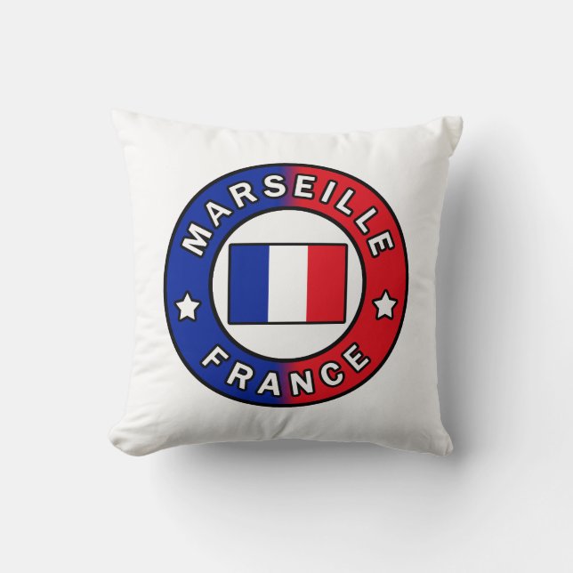 Marseille France Throw Pillow (Front)