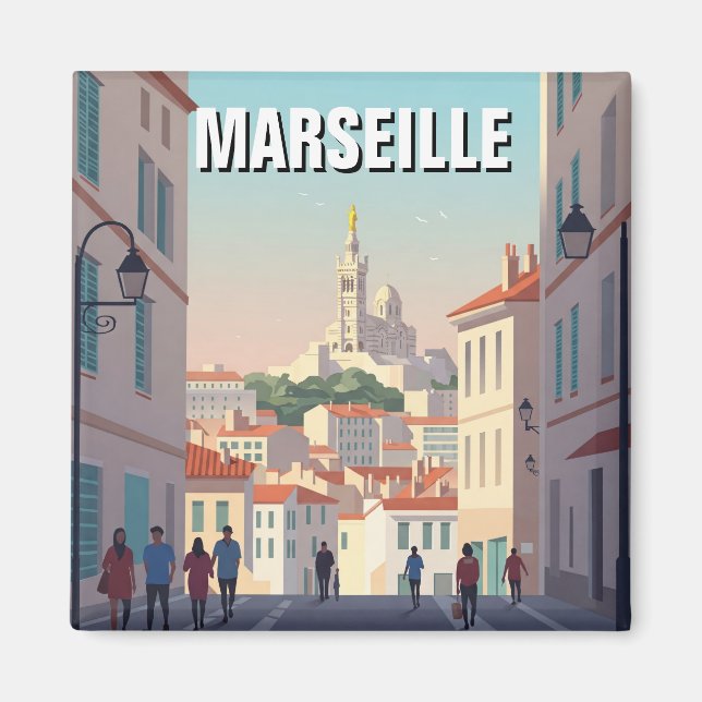 Marseille France Travel Magnet (Front)