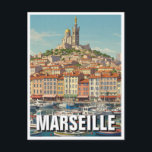 Marseille France Travel Postcard<br><div class="desc">Marseille, France’s oldest city and second-largest metropolis, is a vibrant port city on the Mediterranean coast. Founded by the Greeks over 2, 600 years ago, Marseille has a rich maritime history that is reflected in its bustling Vieux-Port (Old Port), where fishing boats, yachts, and waterfront cafés create a lively atmosphere....</div>