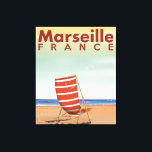 Marseille France vintage travel poster Canvas Print<br><div class="desc">Marseille France vintage travel poster. Retro French holiday vacation poster art.</div>