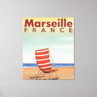 Marseille France vintage travel poster