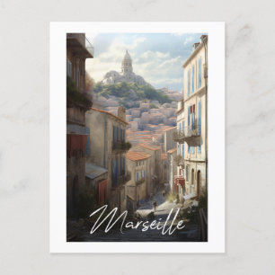 Marseille - illustration postcard
