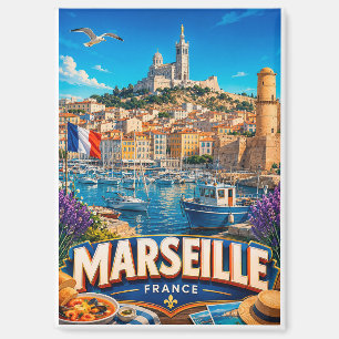 🧲 Marseille Old Port Travel Memory France ⛵ Magnet