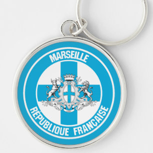 Marseille Round Emblem Keychain
