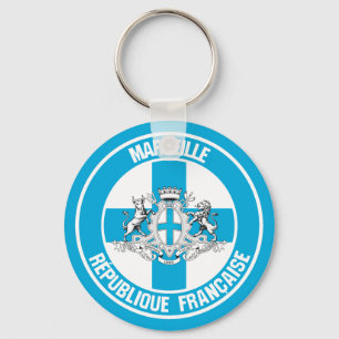 Marseille Round Emblem Keychain