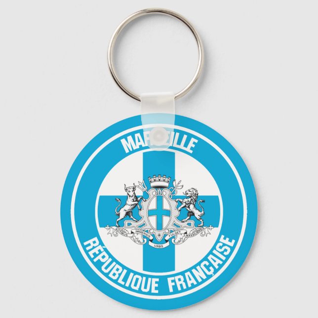 Marseille Round Emblem Keychain (Front)