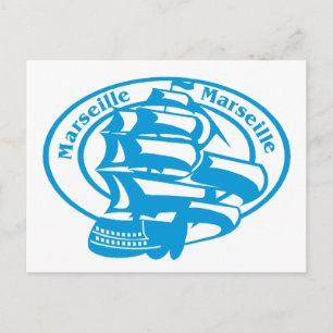 Marseille Stamp Postcard