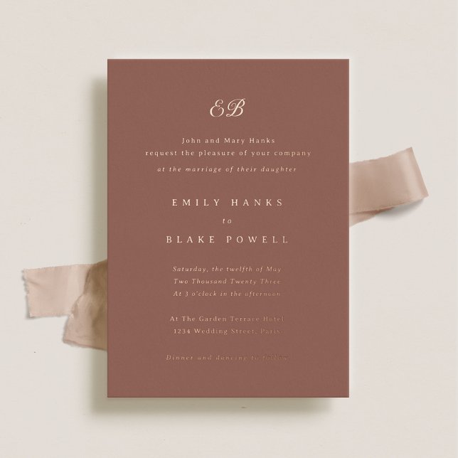 Marseille Terracotta & Rose Gold Foil Wedding (Creator Uploaded)
