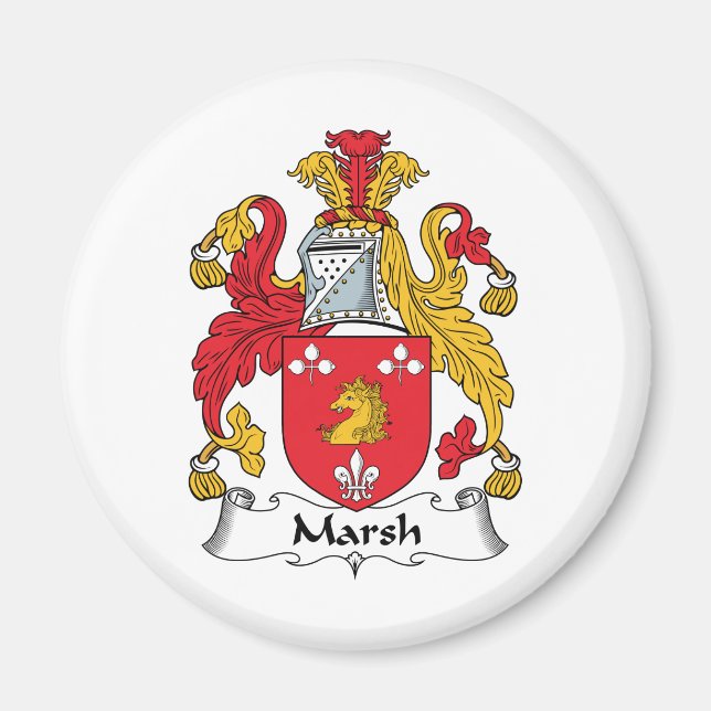 Marsh Family Crest Magnet (Front)