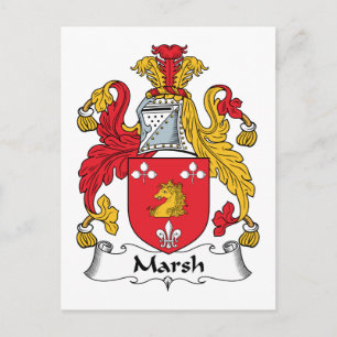 Marsh Family Crest Postcard
