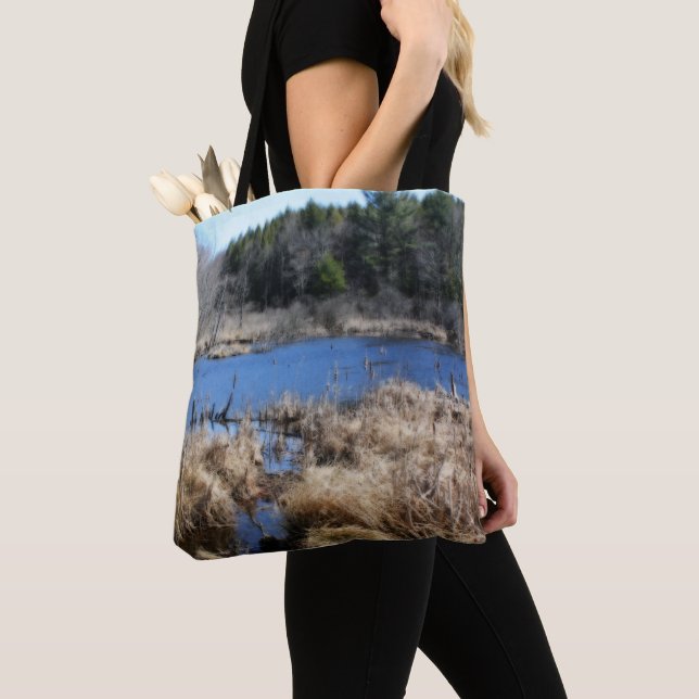 Marsh In Spring Nature  Tote Bag (Close Up)