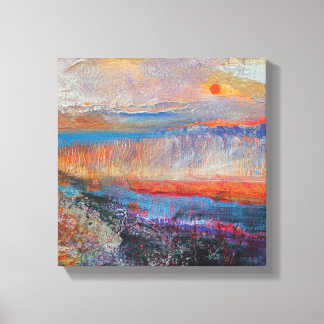 Marsh Sunset 2013 Canvas Print (Front)