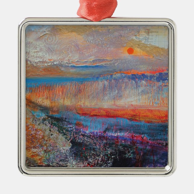Marsh Sunset 2013 Metal Ornament (Front)