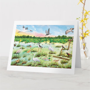 Marsh Wetlands Folded Greeting Card