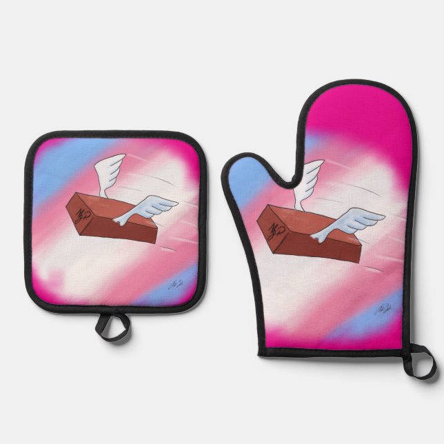 Marsha P. Johnson Sends Her Regards (full) Oven Mitt & Pot Holder Set (Front)