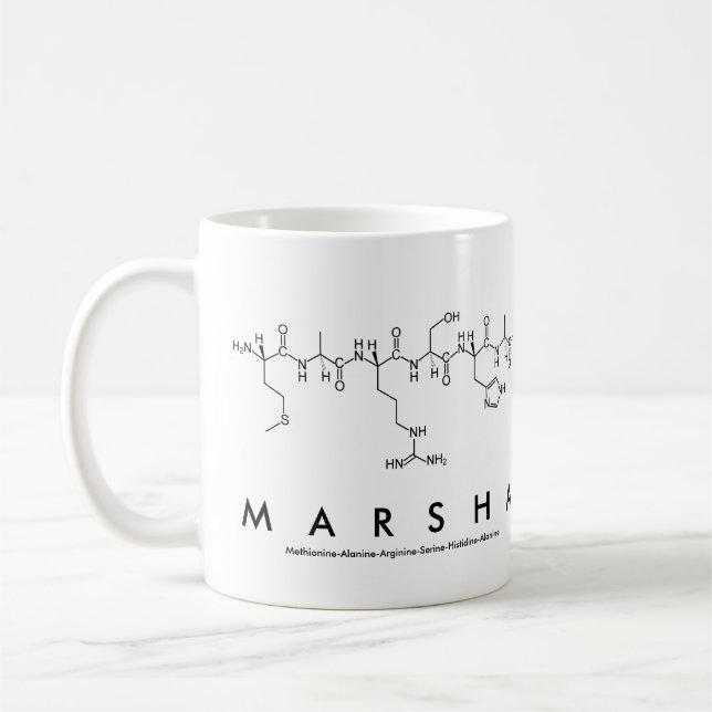 Marsha peptide name mug (Left)