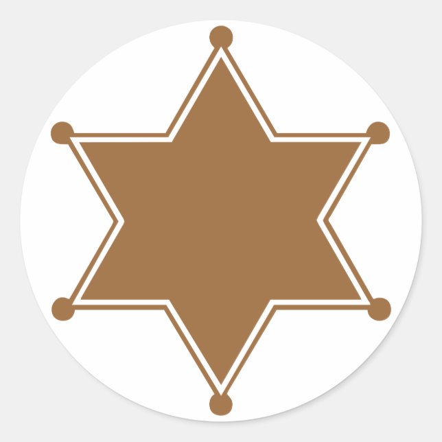 Marshal Badge Classic Round Sticker (Front)