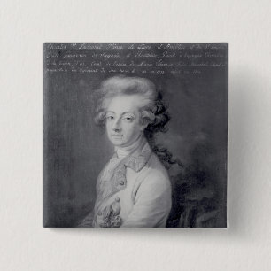 Marshal Charles-Joseph Prince de Ligne 2 Inch Square Button