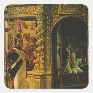 Marshal Davout in the Chudov Monastery Square Sticker