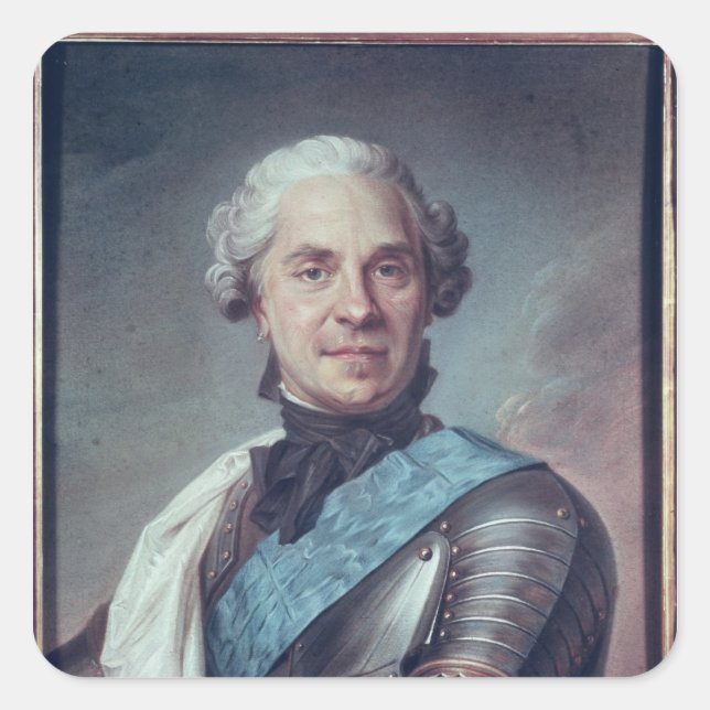 Marshal Maurice de Saxe Square Sticker (Front)