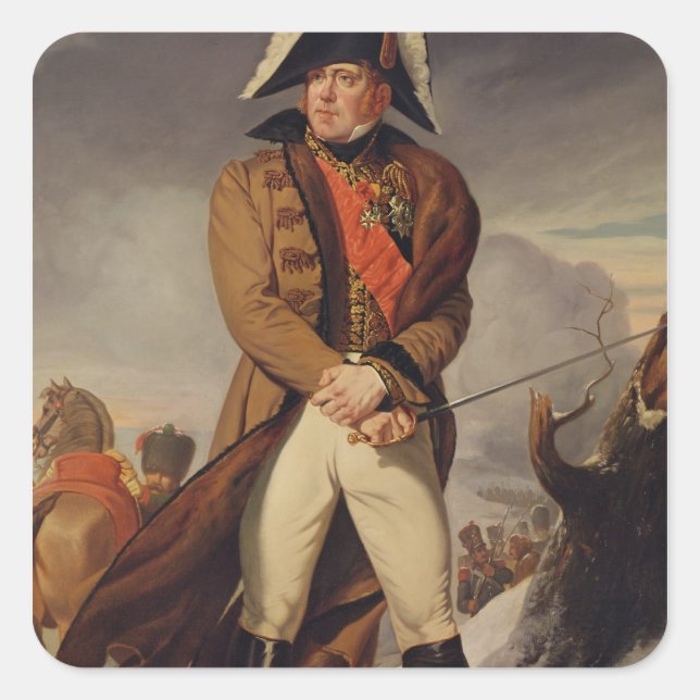 Marshal Michel Ney  Duke of Elchingen Square Sticker (Front)
