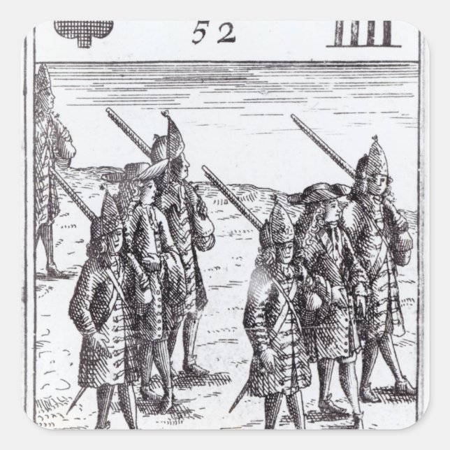 Marshal Tallard and other French Generals Square Sticker (Front)