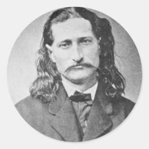 Marshal Wild Bill Hickok Old West Gunfighter Classic Round Sticker